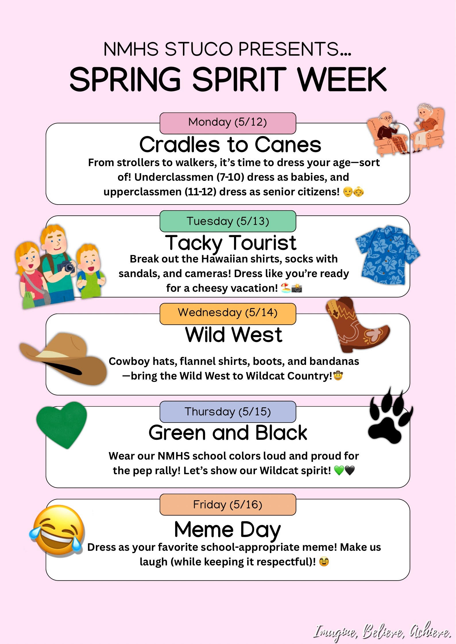 Spirit Week Schedule